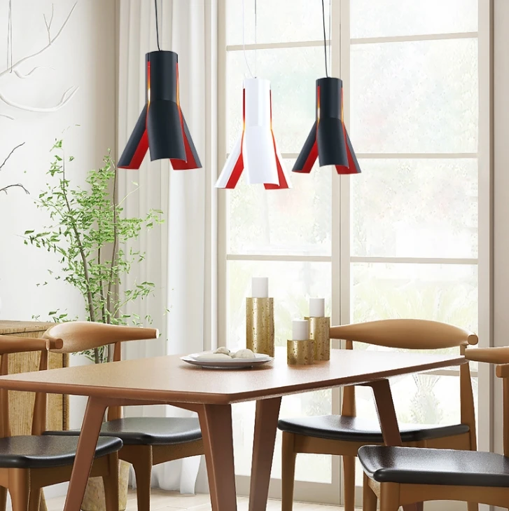 

Modern Simple Creative Bedroom Study Bar Table Bed Personality Shaped Iron Lamp Light
