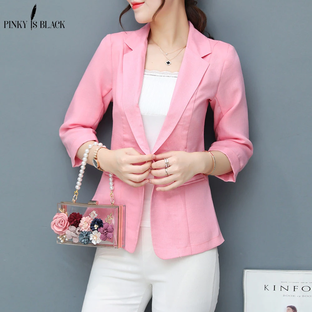 Pink cotton blazer Clearance