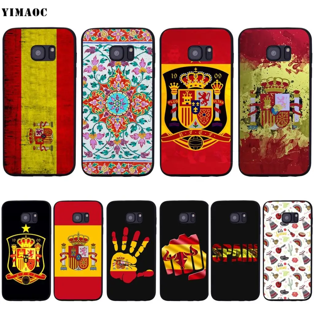 YIMAOC Spain Flag Spanish Case for Samsung Galaxy A7 A8 A9 A10 A20 A30 A40 A50 A70 M10 M20 M30 S10e J6 Plus | Мобильные телефоны и