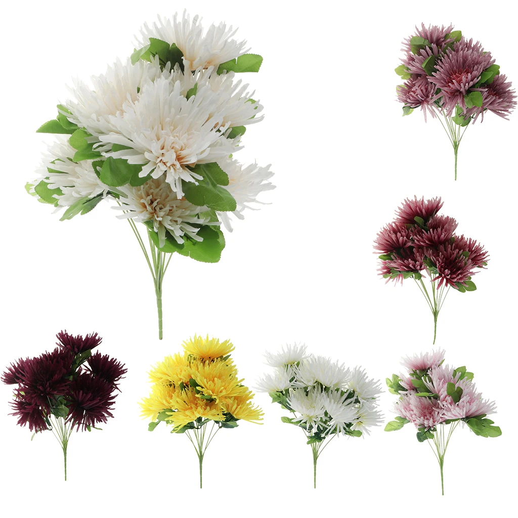 

Silk Grave Chrysanthemum Flower Bouquet Arrangement Cemetery Graveside Flowers Decoration