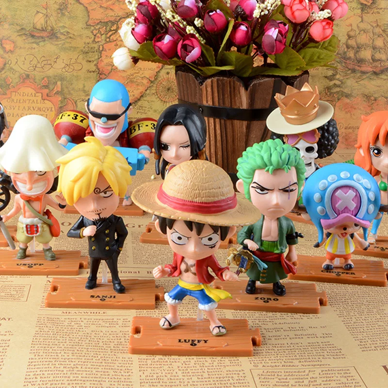 

One piece Luffy Zoro Chopper Sanji A full set of dolls action figure One piece 68 generation car furnishing articles 8cm-12cm