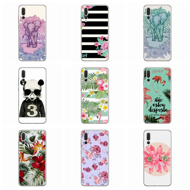 Case For Huawei Honor 7A 8A 8X 8C 9 10 Mate 20 P9 P10 lite/P8 Lite Y5 II Nova 3 Soft Paint TPU Flower Cat Cover AC085 |