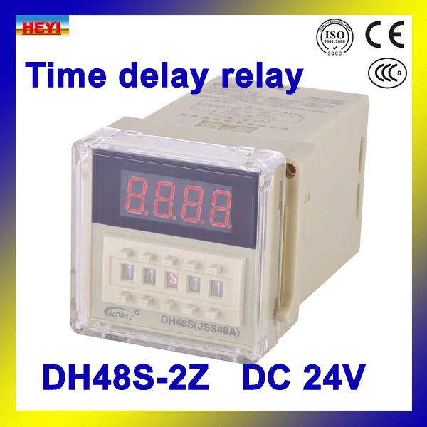 Digital time delay relay DH48S 2Z DC 24V time relay with the socket