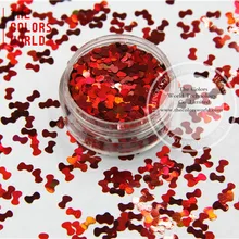 TCA300 Блестки для ногтей красного цвета в форме галстука 5 мм размер палитра блесток для дизайна ногтей и DIY принадлежности