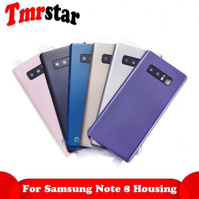 

Glass SAMSUNG Galaxy Note 8 N9500 N950F Back Battery Cover Door Rear Housing Case Replacement Adhesive Sticker camera glass