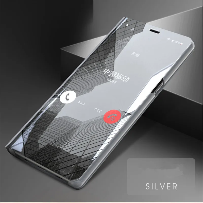 Флип-чехол с подставкой для samsung Galaxy A50 A30 A40 A20 A70 A90 кожаный чехол для samsung S8 S9 S10e S10 плюс S7 edge Note 8, 9 - Цвет: Silver