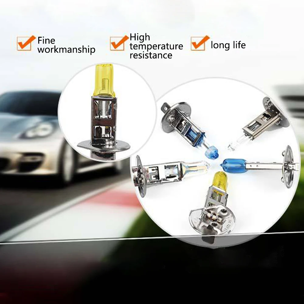 CARCTR галогенные лампы фар автомобиля 12V 55W H1 H3 H7 H11 9006 H4 галогенная лампа прозрачный Стекло Внешний Фары автомобиля фары