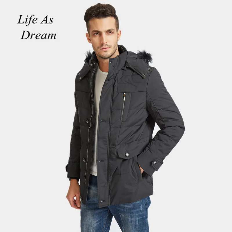 

2018 New Long Can Withstand - 40 Degrees Winter Jacket Men Big Real Fur Collar Hooded Duck Down Jacket Big Size 5XL