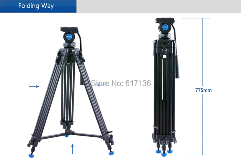 Профессиональный Штатив BENRO KH-25N KH25N из магниевого сплава для видео камеры, гидравлическая головка, сумка для видео штатива, максимальная загрузка 5 кг