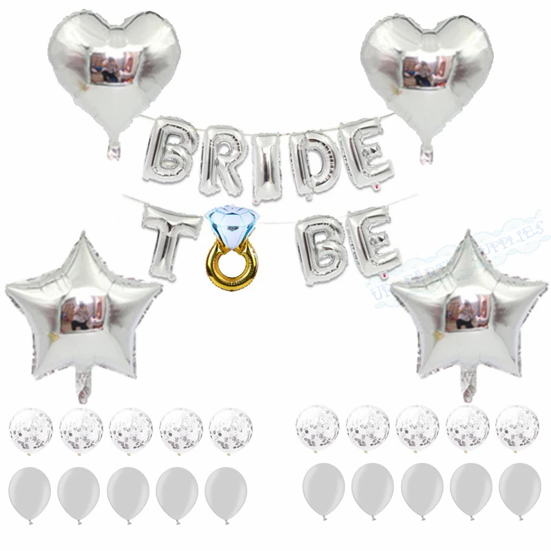 Шары с надписью Bride To Be Oh Baby шарики бриллиантовым кольцом для свадебной вечеринки