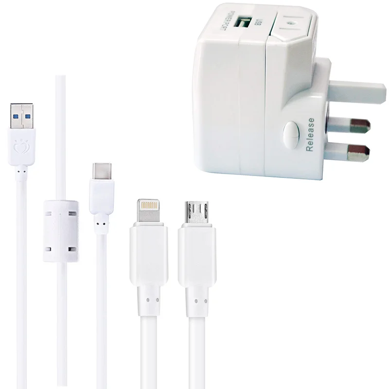Универсальный адаптер для путешествий USB Wall вилка зарядного устройства ЕС