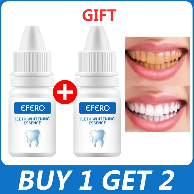 

efero Teeth Whitening Essence Powder Oral Hygiene Cleaning Serum Toothpaste Removes Plaque Stains Tooth Bleaching Dental Tools