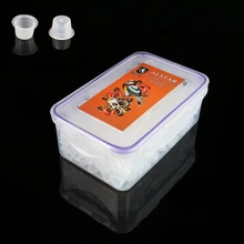 AlSTAR 400 шт Пластиковые чернила татуировки чашки колпачки 15 мм прозрачный Средний Классический без основы чернила колпачки татуировки пигментные чашки татуировки марроны