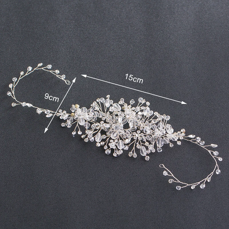 

2017 New Handmade Crystal Headdress Rhinestones Jewelry For Women Bride Water Droplets Style Headbands Wedding Hair Accessories