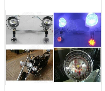 

LED Turn Signal Spot Light Bar For Street Bobber Yamaha Honda Kawasaki Suzuki Custom Chopper Cruisers L-57