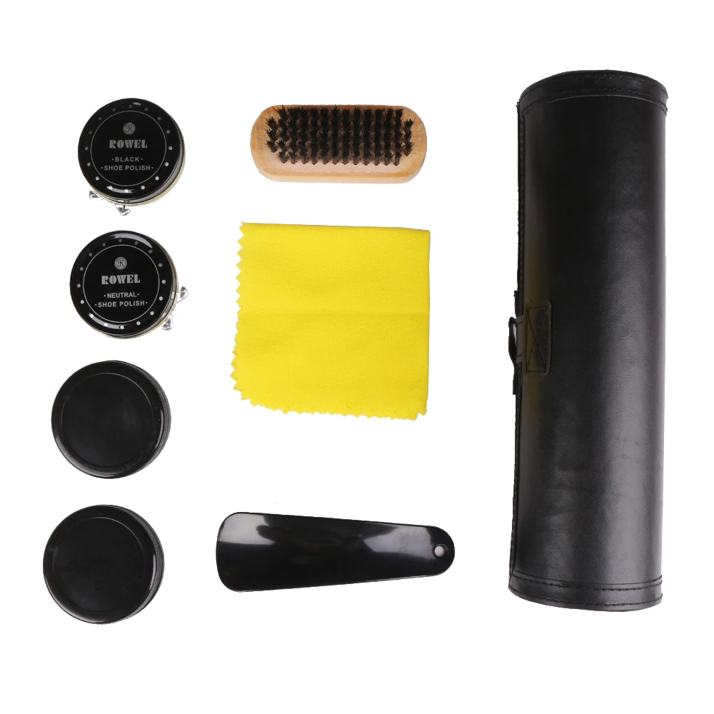 shoe polish and brush set