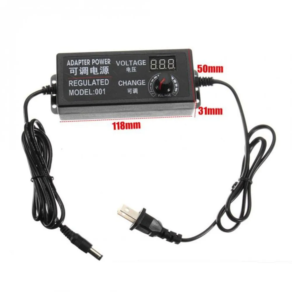 

Speed Control Volt AC/DC Adjustable Power Adapter Supply LED Digital Display 9-24V 3A 72W Voltage Regulator US Plug