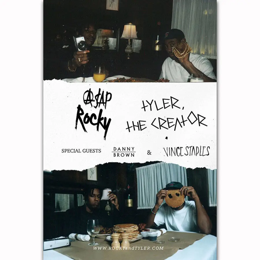 

Q1893 Posters and Prints ASAP Rocky Tyler The Creator Rap Music Album Hot Custom Art Poster Canvas Painting Home Decor