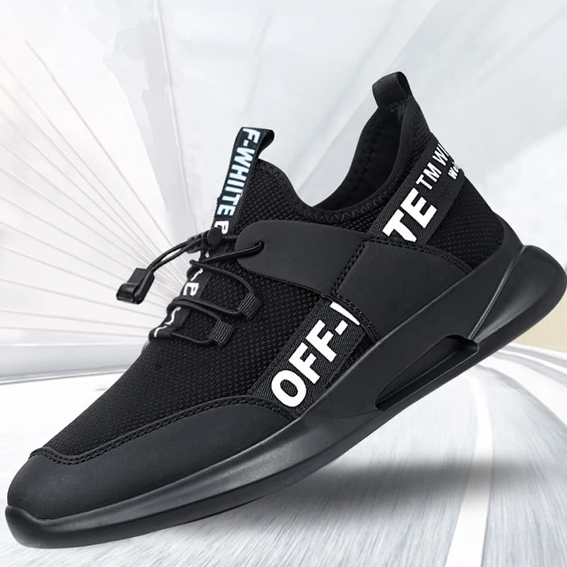 Mesh Men Casual Shoes Slip-On Black Men Shoes Light Comfortable Breathable Walking Mans Footwear Soft Adult Male Flats Sneakers