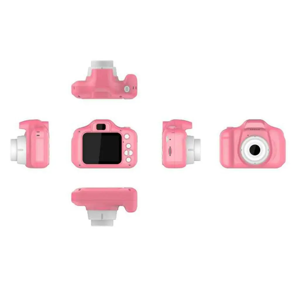 1080 P мультфильм дети камера игрушки Мини HD Мультяшные камеры подарки для мальчиков и девочек день рождения цифровая видео записывающая видеокамера - Цвет: Pink