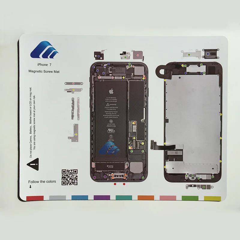 Магнитный винт коврик для iPhone 4, 4S, 5, 5S, 5, 6s, 6 plus, рабочий коврик, профессиональный ЖК-экран, открывающийся, Ремонтный коврик для инструментов, плата памяти