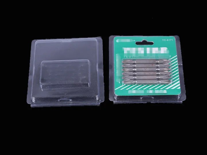 

High quality custom clamshell slide plastic blister packaging with card insert ---DH5014