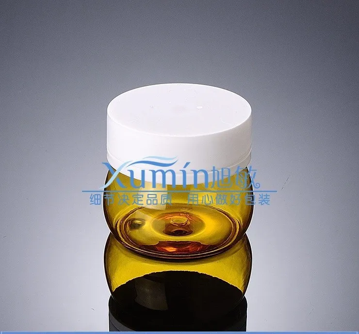 Free shipping: 150g yellow jar 150ml Mask Bottle Plastic Cream cans multi-purpose PET Container Home Storage Airtight Jar | Красота и