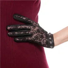 Женские перчатки наппа кожаные перчатки кружевные перчатки