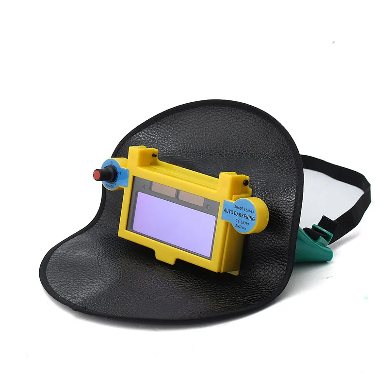 

Solar Auto Darkening DIN9-DIN13 Dark Shade Welding Helmet Leather Eyes Mask Eyeshade/Patch/Goggles for TIG/MIG Welder Machine