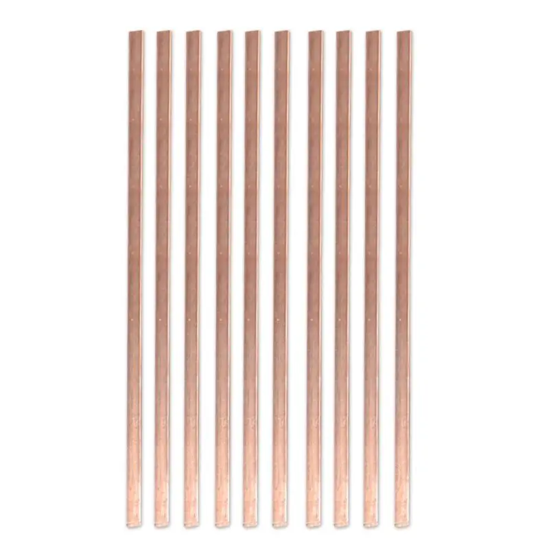 

10pcs Low Temperature Flat Soldering Rods Copper Welding Rods For Welding Brazing Repair 1mm*3mm*400mm