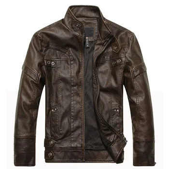 

New Arrive Brand Motorcycle Leather Biker Zipper Jacket Men Leather Jacket Jaqueta De Couro Masculina Mens Leather Jackets Coats