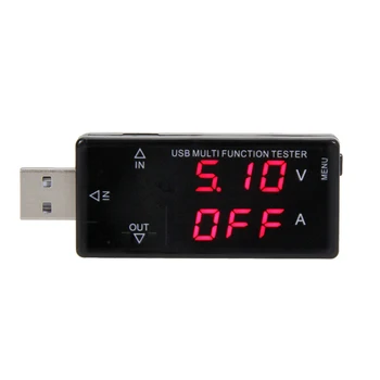 Display USB multifunction tester 3V-30V Mini Current Voltage Charger Tester USB Power Bank Meter 1