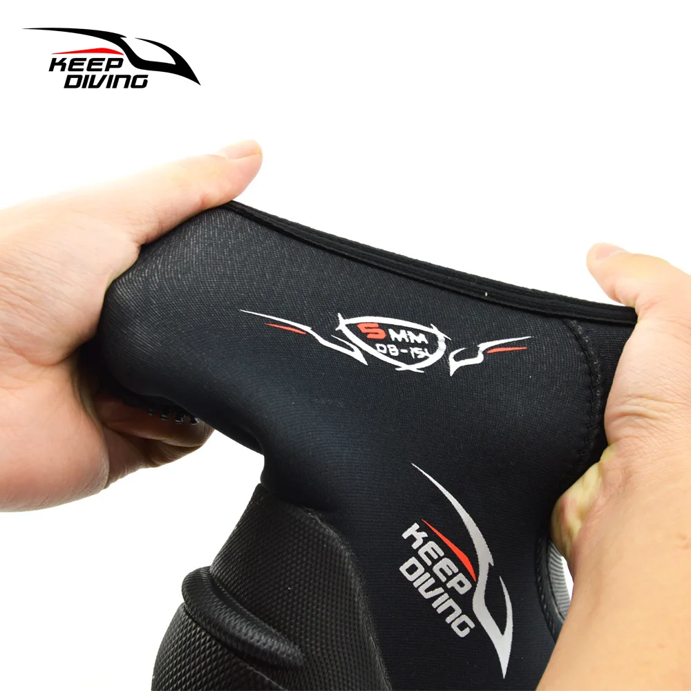 KEEP DIVING 5MM Neoprene Scuba Diving Boots Water Shoes Vulcanization Winter Cold Proof High Upper Warm Fins Spearfishing Shoes 4