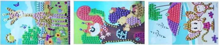 EVA трехмерный коллаж детская креативная мозаика алмазные развивающие игрушки сенсорные тренировочные Мультяшные наклейки