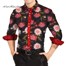 Анкара африканская рубашка с длинным рукавом Блейзер Дашики Мужская офисная формальная приталенная Мужская рубашка Однотонная рубашка WYN185