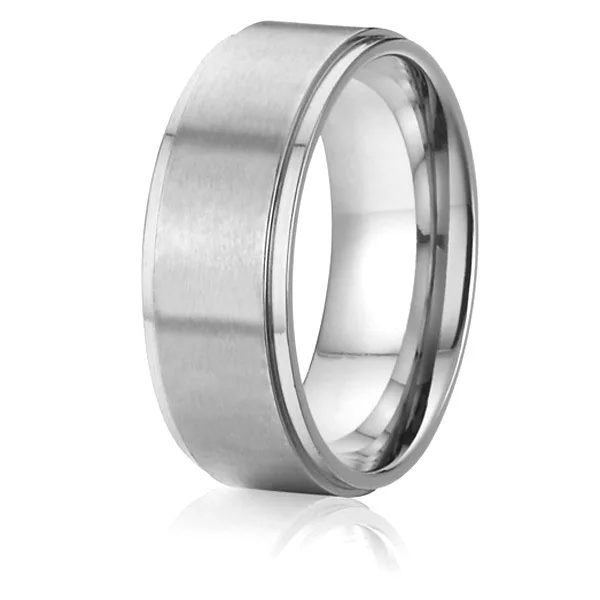 USA 8mm Stainless Steel Ring Man/Women's Band Silver Black Gold Rose Size 5-15