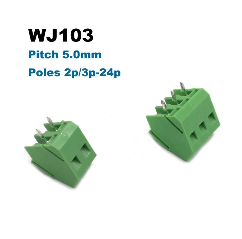 WJ103 pitch 5mm screw pcb terminal block