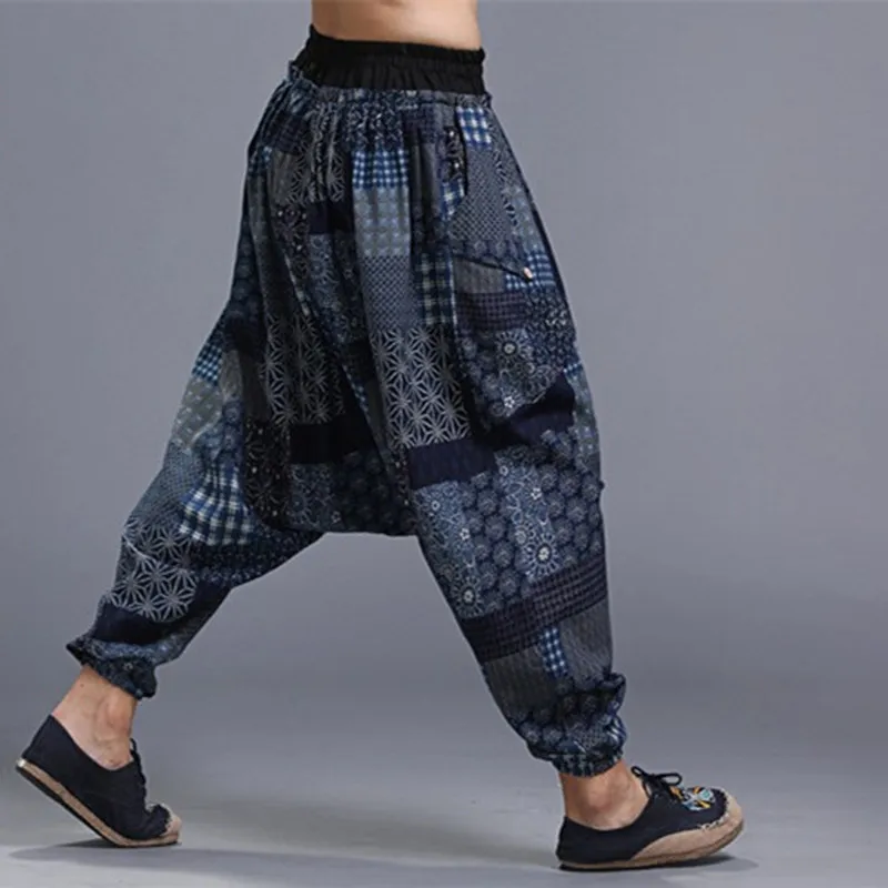 2017 New Men Harem Pants Oversized WOmen Crotch Pants