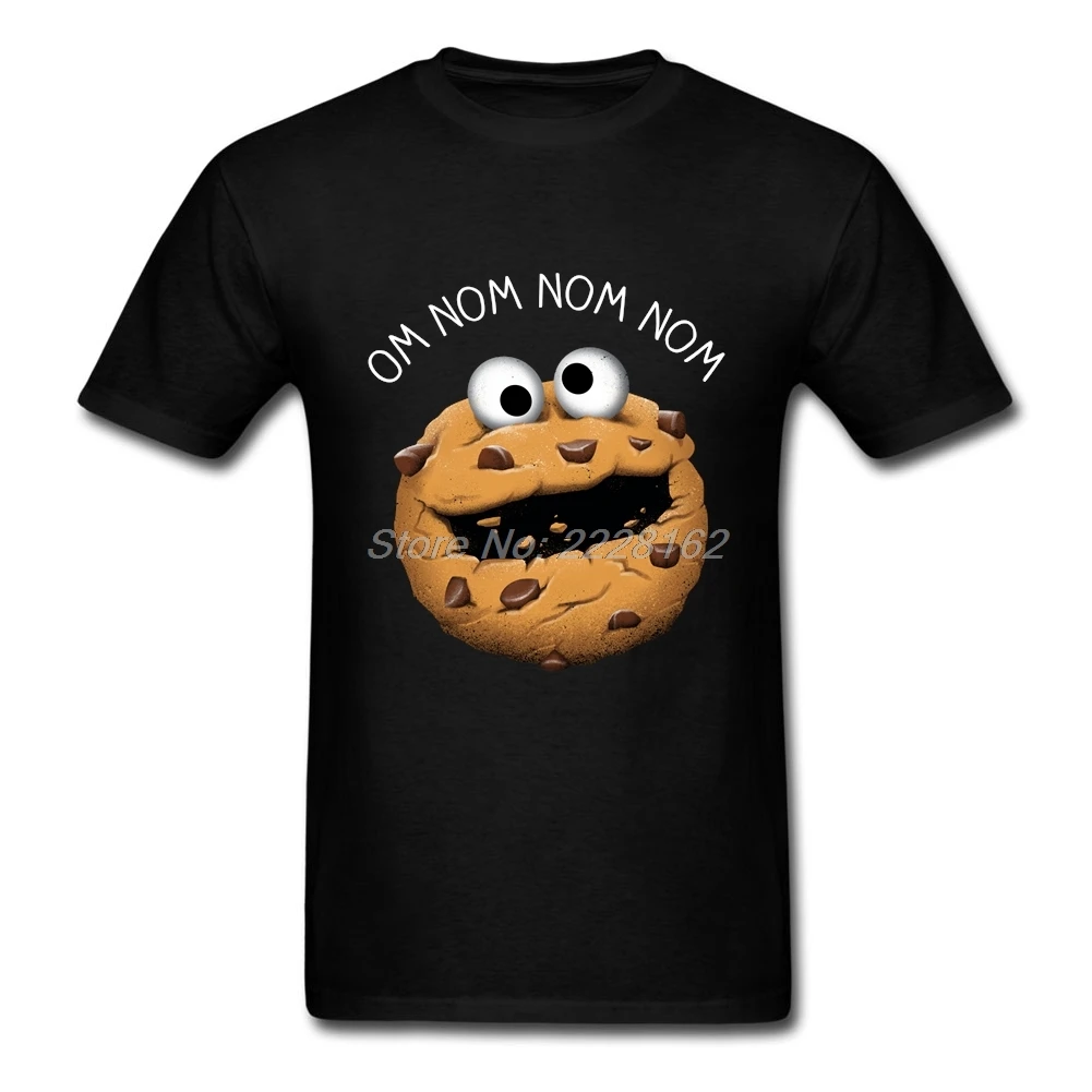 Monster Cookie футболка мужской черный костюм круглый воротник оригинальная забавная