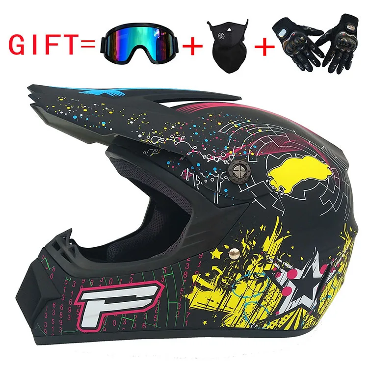 Супер светильник, шлем для мотогонок, велосипедный шлем, мультяшный детский шлем для квадроцикла, грязи, горного велосипеда, MTB DH, кросс-шлем, capacetes - Цвет: style 3