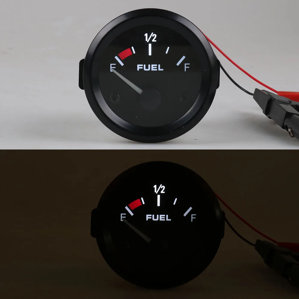 2" inch 52mm Car Fuel level Gauge Universal Black Fuel level meter With Sensor E-1/2-F / TT101147