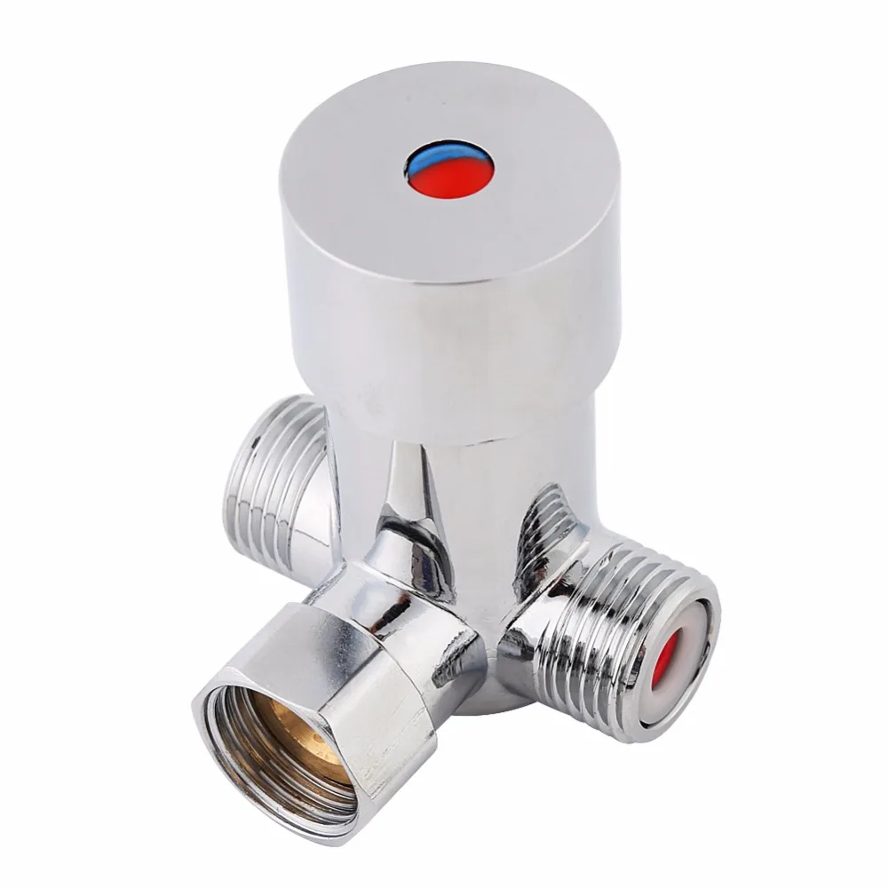 

G1/2 Hot Cold Water Mixing Valve Thermostatic Mixer Temperature Control for Automatic Faucet