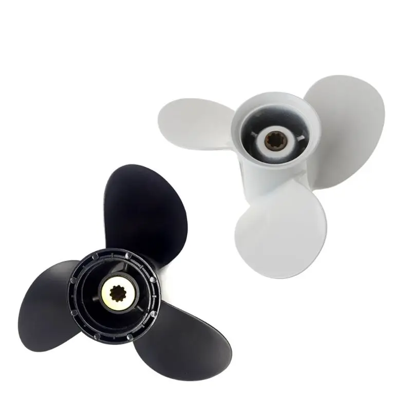 

Aluminum Boat Outboard Propeller for Suzuki 9.9-15HP Black 3 Blades 10 Spline Tooth 9 1/4 x 11