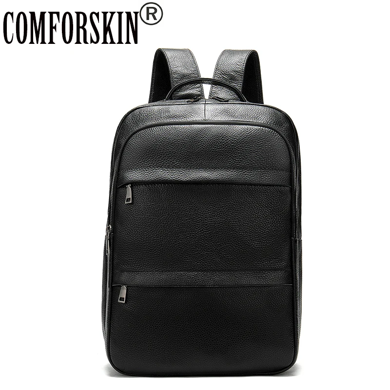 

COMFORSKIN New Arrivals Backpack Large Capacity Top Layer Leather Backpack Computer Bag 14 Inch Backpack Waterproof Men Backpack