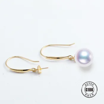 

New Design Circle Earrings Solid 18K Solid Gold Accessorie Earings Women Girls Romantic Jewelry Making Wedding Fine Gift