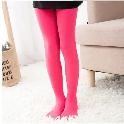 Watermelon Red Новинка; 16 ярких цветов; Детские эластичные колготки; колготки для балета; колготки для девочек; детские бархатные однотонные колготки для девочек - Цвет: Watermelon Red
