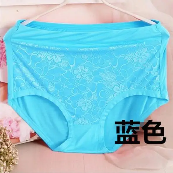 AS07 pantalon femme 2018 New Lace Modal Sexy Briefs Women Plus Size 6XL High Waist Panties