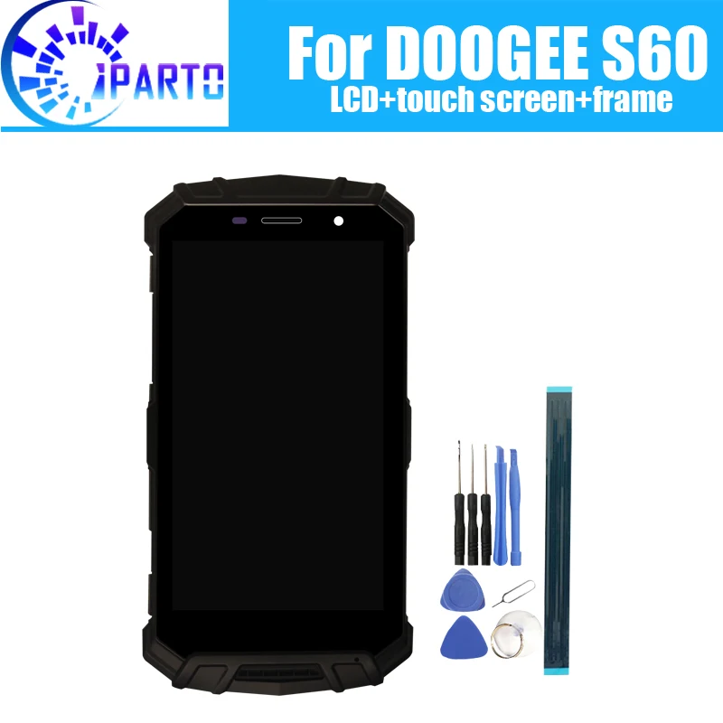 DOOGEE S60 ЖК-дисплей+ сенсорный экран дигитайзер+ рамка в сборе ЖК+ сенсорный дигитайзер для DOOGEE S60+ Инструменты