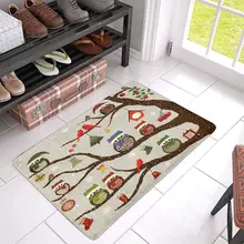 Дерево и рождественские птицы внутренний входной ковер коврики обуви Скребок коврик 30X18 дюймов