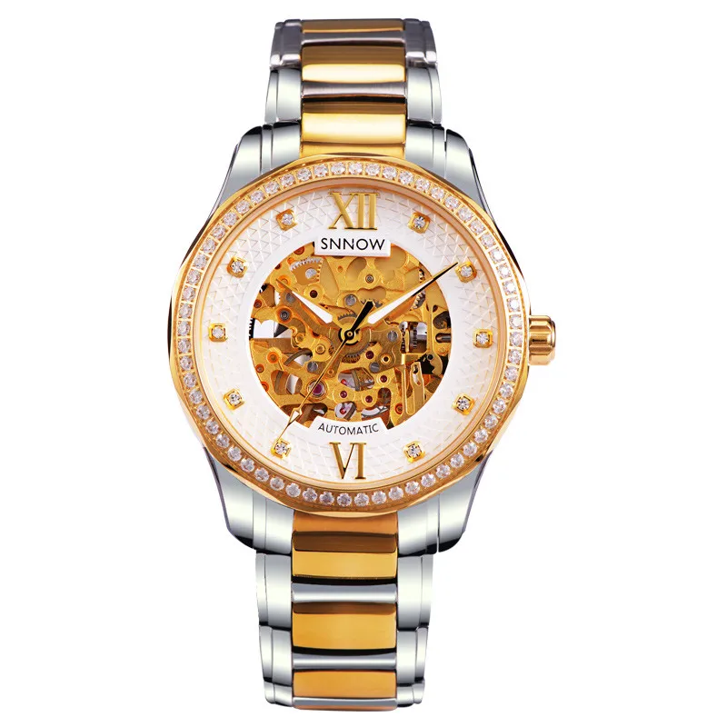 

CASOMA Brand SNOW Automatic Mechanical Watches Men's Business Watch Luxury dress Diamond Wrist Watch Waterproof Reloj Hombre